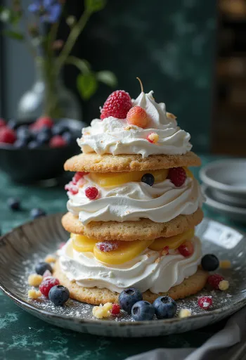 Tortas su morengais papuoštas vaisiais