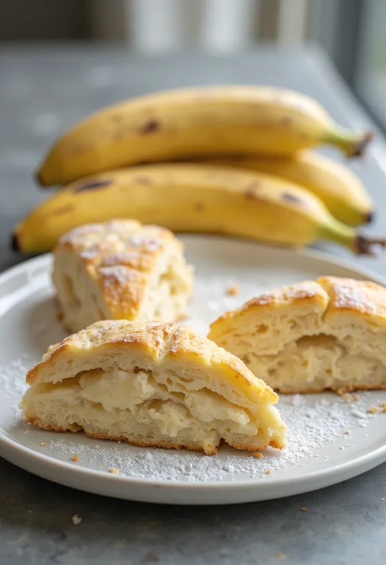Šviežiai iškeptos bananinės bandelės