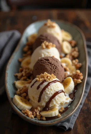 Patiekti „Banana Split“ ledai