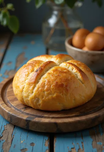 Damper australiška nerauginta duona, šviežiai iškepta