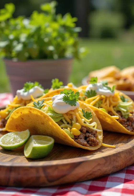 Tacos su mėsa ir daržovėmis