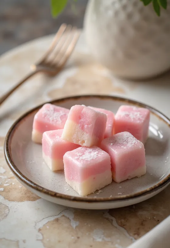 Chichi dango su ryžių miltais, patiektas kaip šiltas desertas