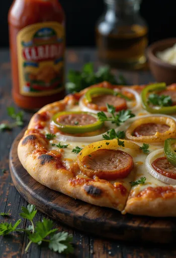 Pizza Carioca su brazilišku sūriu ir rūkyta dešra