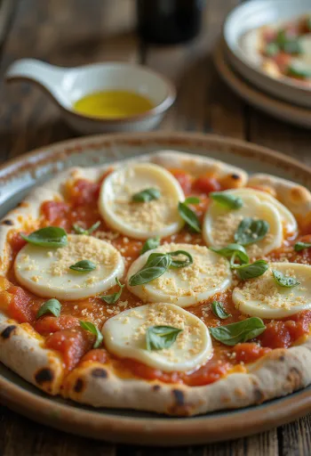 Pizza Cilentana su buivolių mocarela ir Provolone sūriu