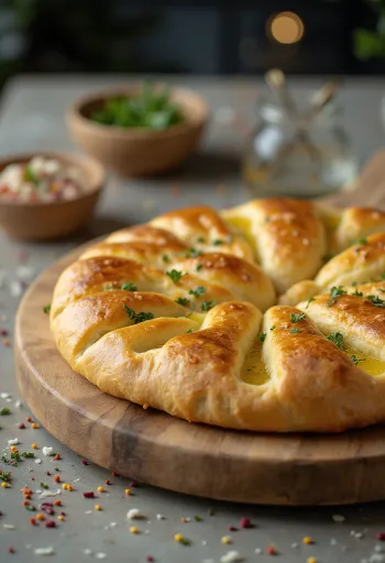 Fougasse prancūziška duona, šviežiai kepta