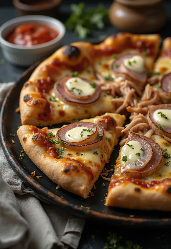 Pizza Cubana patiekta