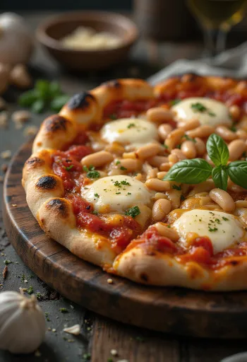 Pica ai Fagioli su pupelėmis ir sūriu