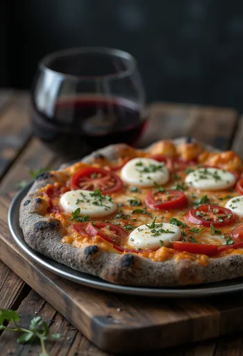Pizza di Grano Arso iš degintų grūdų su itališkais sūriais