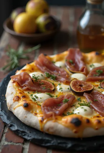 Pica ai Fichi e Prosciutto su figomis ir kumpiu