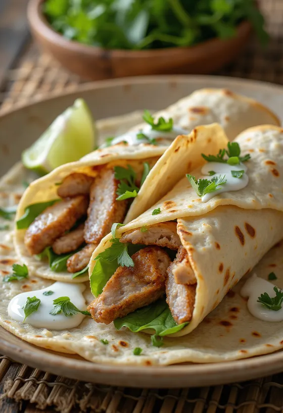 Kebabų Fuzija su grilyje kepta jautiena ir vištiena tortilijoje