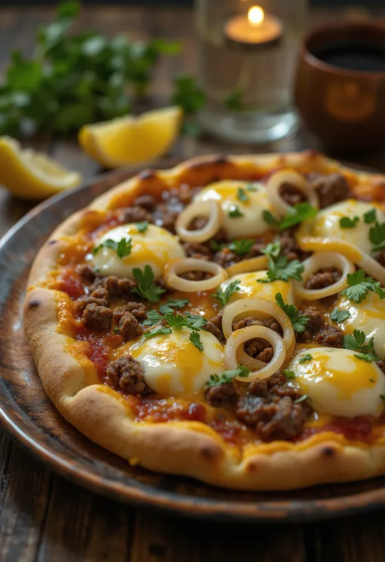 Patiekta Pizza Egiziana