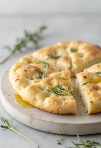 Paleo dietos kokosų miltų fokajia patiekta