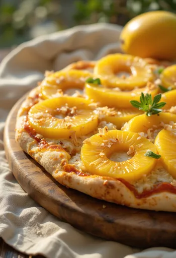 Pica ai Frutti Tropicali su tropiniais vaisiais ir rikota
